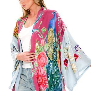 NWT Anthropologie Aratta Marie Antoinette Kimono Full Length Embroidered Beaded